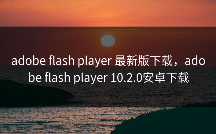 adobe flash player 最新版下载，adobe flash player 10.2.0安卓下载